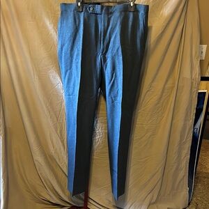 Elegant Blue Dress Pants with Straight Leg